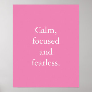 Poster de citação inspiracional minimalista rosa