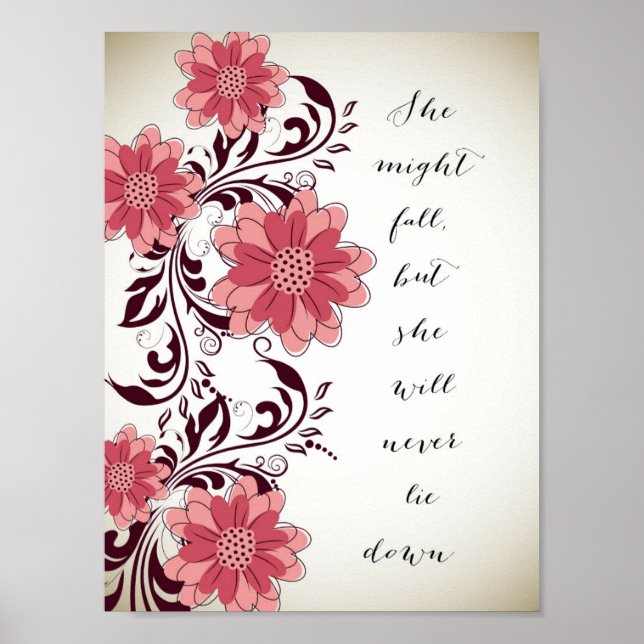 Poster de citação inspiracional - Não vai se deita (Frente)