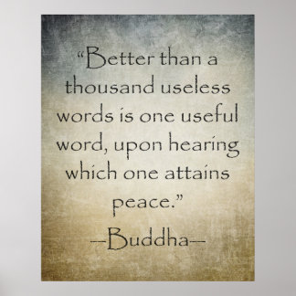 Poster de citação inspiradora de Gautama Buddha