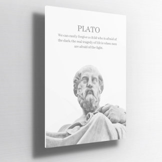 Poster de citação inspiradora Plato personalizada