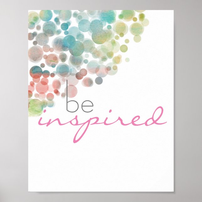 poster de citação motivacional bonito inspirada (Frente)