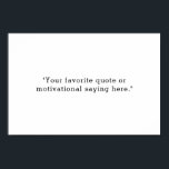 Poster de citação personalizada minimalista modern<br><div class="desc">Crie sua própria citação personalizada de arte poster. Apresenta tipografia minimalista.</div>