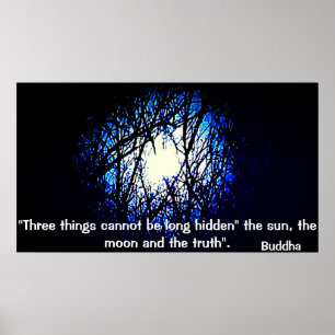 Poster de citações de Buddha sobre a verdade