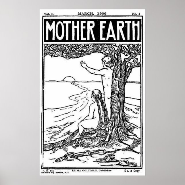 poster de cobrir de 1908 da revista mães Earth (Frente)
