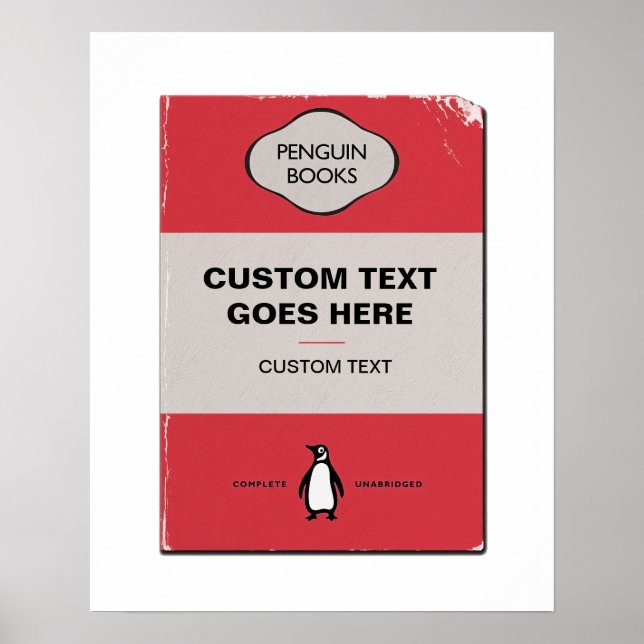 Poster de Cobrir de Pinguim Personalizado | Person (Frente)