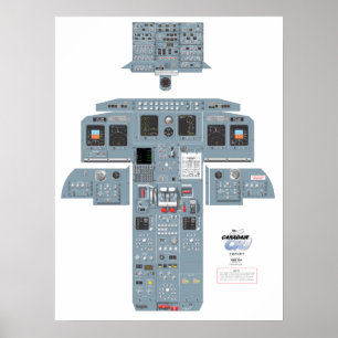 POSTER de Cockpit CRJ