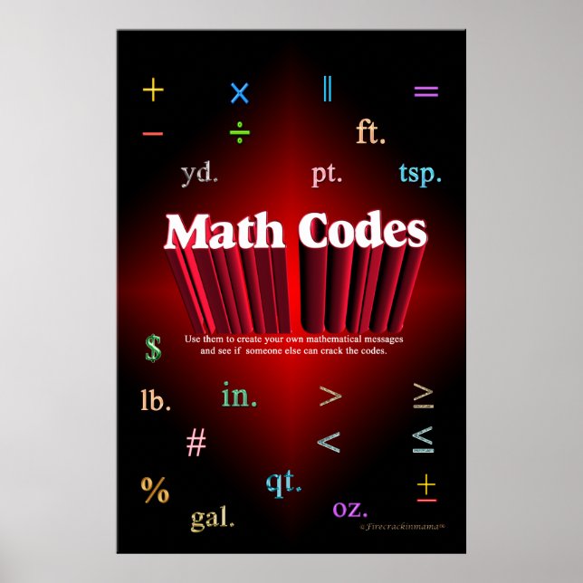 Poster de Códigos de Matemática (Frente)