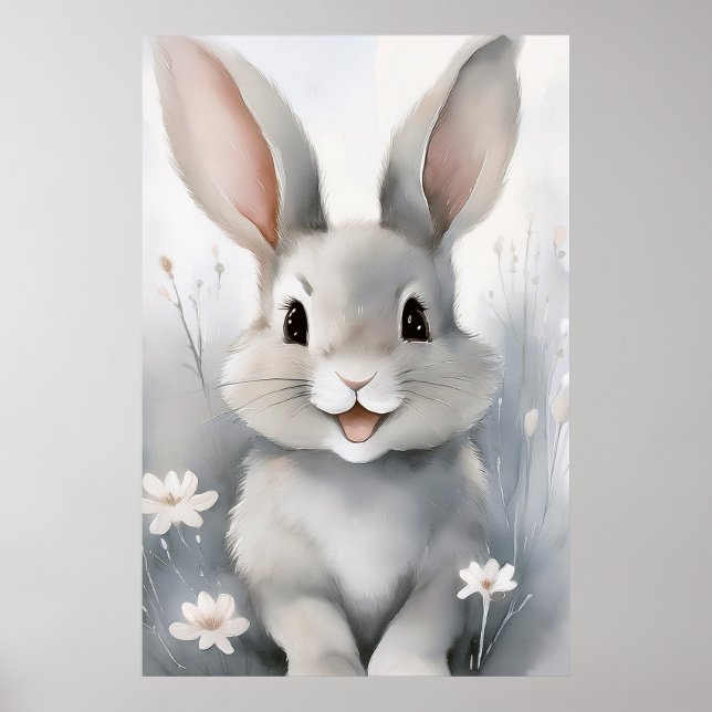 Poster de coelho bonito (Frente)