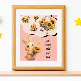 Poster de Coelho Fofo | Apenas Sonhe O Que Você Qu