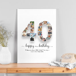 Poster de Colagem de Fotografias de aniversário de
