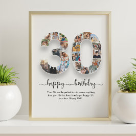 Poster de Colagem de Fotografias de aniversário de