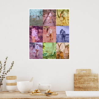 Poster de Colagem de Fotografias de pop