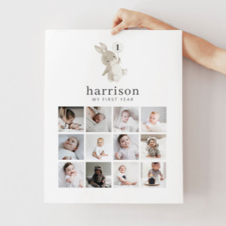 Poster de Colagem de Fotos - Balão de Bunny