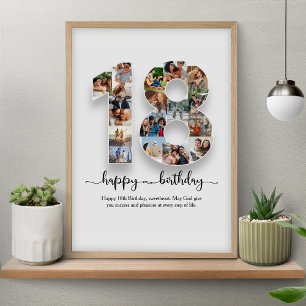 poster de Colagem de Fotos de 18 de Aniversário