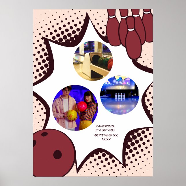 Poster de Colagem de Fotos de Aniversário da 11 bo (Frente)