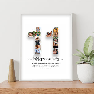 Poster de Colagem de Fotos do 11 Anniversário