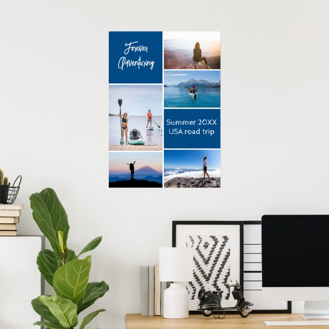 Poster de Colagem de Fotos Personalizada para Adve (Escritório em casa)