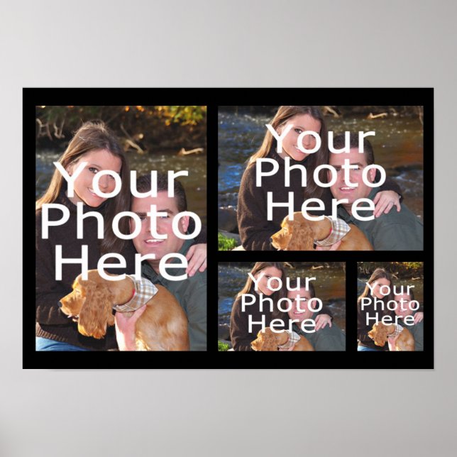 Poster de Colagem de Fotos, Quatro Imagens (Frente)