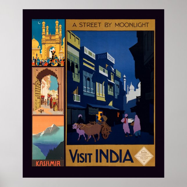 Poster de colagem de Poster de viagens da Índia (Frente)