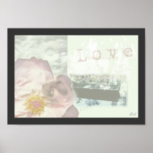 poster de colagem digital "Lembranças do Amor"