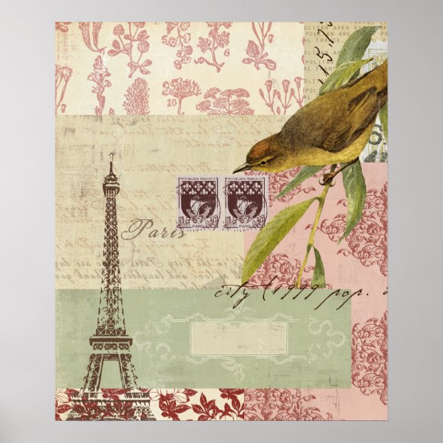 Poster de Colagem Francesa (Frente)