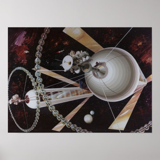 Poster de Colônia Espacial (Frente)