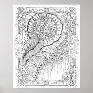 Poster de Coloração de Adultos "Terra de Mel Art