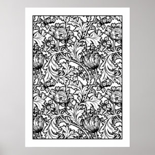 Poster de Coloração de Adultos William Morris Anem