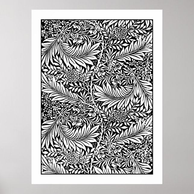 Poster de Coloração de Adultos William Morris Lark (Frente)