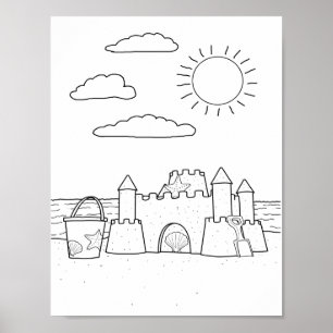 Poster de Coloração de Sandcastle
