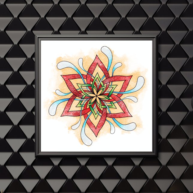 Poster de Coloração do Adulto Mandala Sobreposto (Criador carregado)