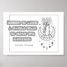 Poster de Coloração do Provérbio Chinês