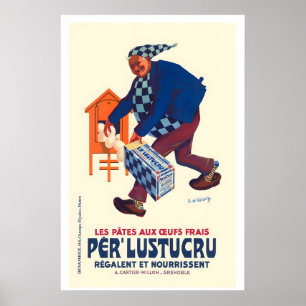 Poster de Comida e Bebida Vintage de Massa Fresca