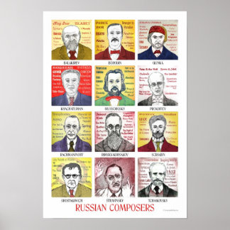 Poster de compositores russos