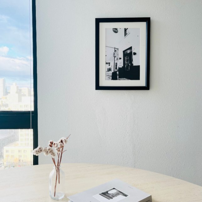 Poster de Compro de café preto e branco (Criador carregado)