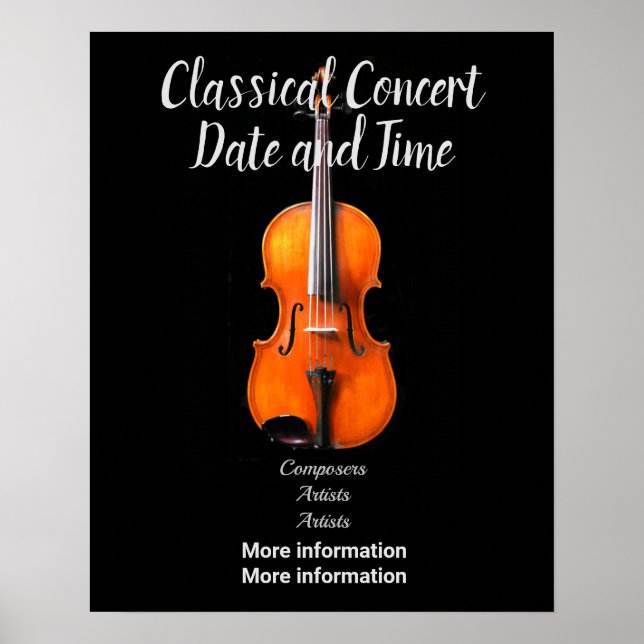Poster de concerto para personalizar (Frente)