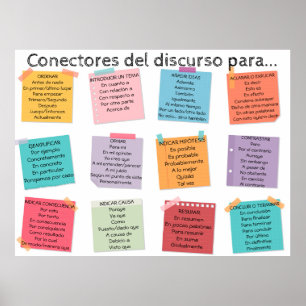 Poster de Conectores del discurso