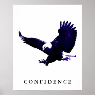 Poster de Confiança Motivacional da águia branca a