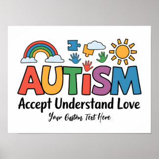 Poster de Consciência do Autismo Personalizado