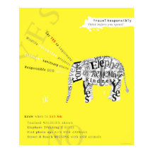 Poster de Conservação do Elefante Responsável do T