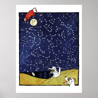 poster de constelação "Over The Moon"