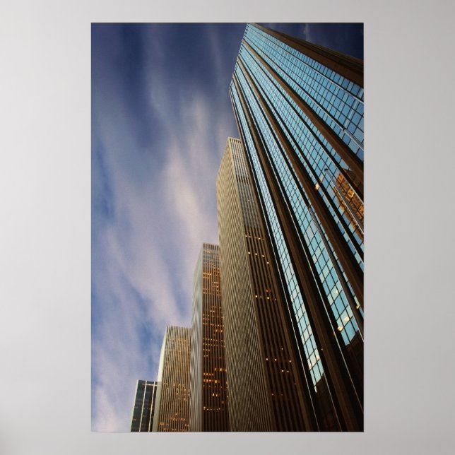 Poster de construção moderna, Nova Iorque (Frente)