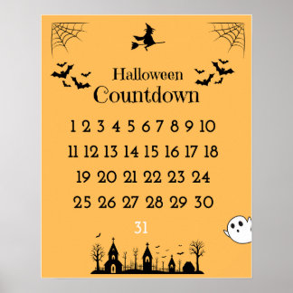 Poster de Contagem de Halloween