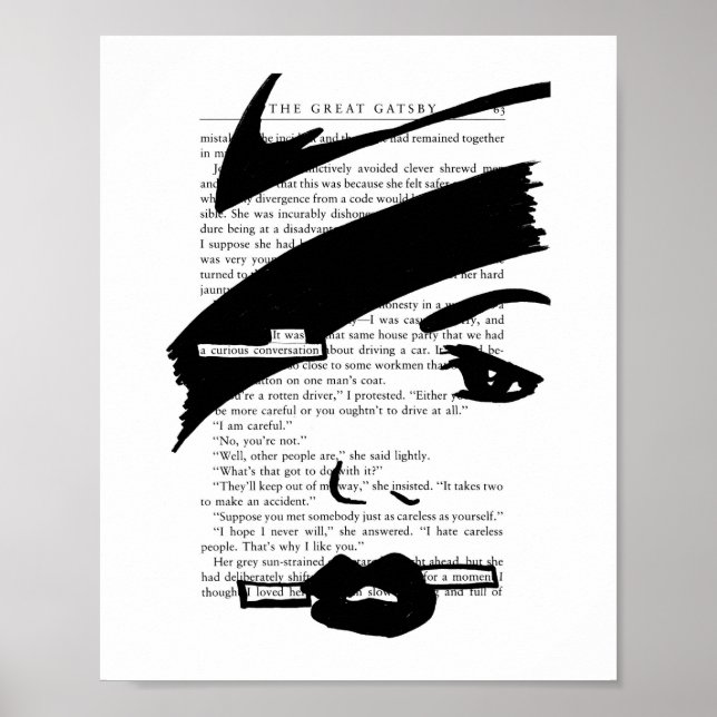 Poster de Conversação Curiosa (O Excelente Gatsby) (Frente)