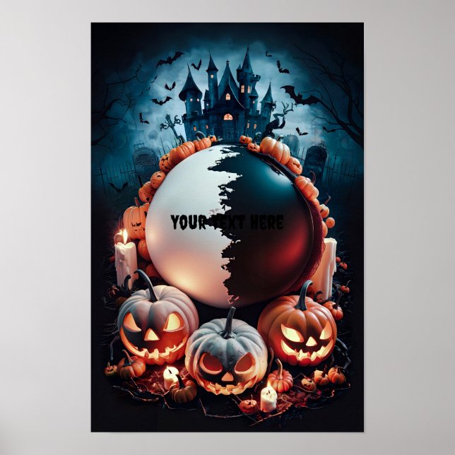 Poster de Convite para Vazio de Halloween nº 7 (Frente)
