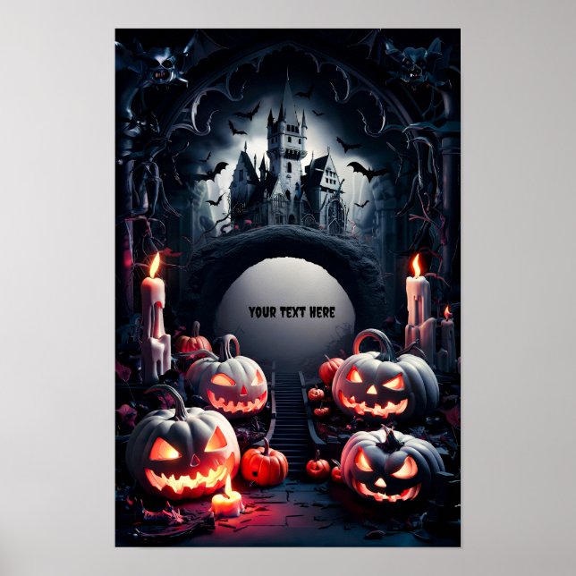 Poster de Convite para Vazio de Halloween nº 9 (Frente)