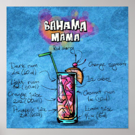 Poster de coquetel Bahama Mama