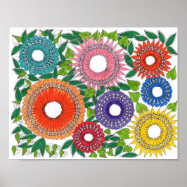 poster de cor da warli art