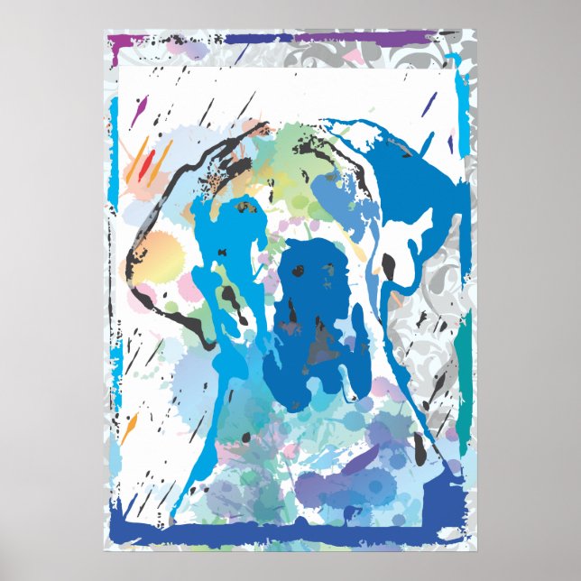 Poster de cor "grande dane" (Frente)