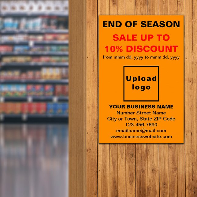 Poster de Cor Laranja Comercial do Fim da Época (Criador carregado)